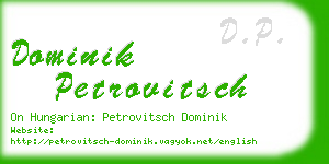 dominik petrovitsch business card